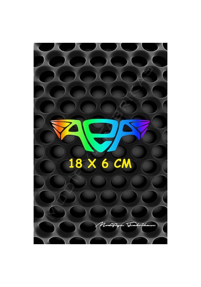 Altın Elbiseli Adam Sticker Folyo - Hologram - 18 X 6 Cm
