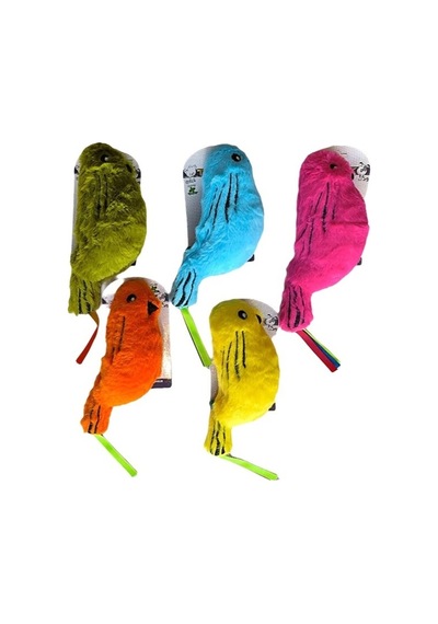 Catnipli Zilli Peluş Kuş Kedi Köpek Oyuncağı 8x30 Cm