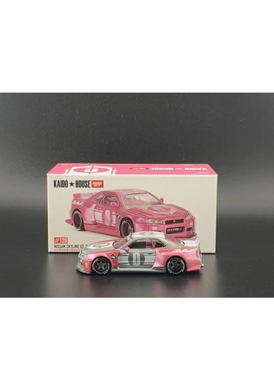 Kaido House Mini Gt Nissan Gt-r R34 Kaido Racing Factory V1 Pembe 1/64 Chase