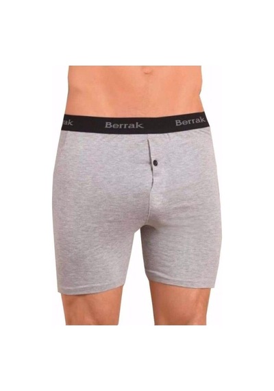 Berrak Erkek Siyah 1059 Likralı Düğmeli Boxer 3'Lü 001
