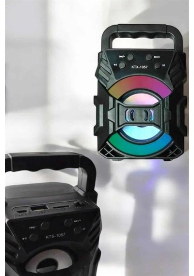Hubrendy Tekno Işıklı Bluetooth Hoparlör Müzik Ve Renkli Işık Taşınabiilir