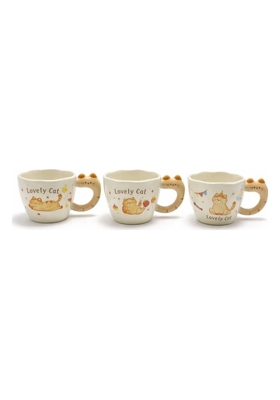 3d Kedi Figürlü Kupa Bardak Alk5036 Diğer