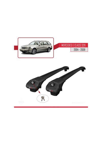 Mercedes E Class S211 2004-2009 Arası İle Uyumlu Ace-1 Ara Atkı Tavan Barı Siyah