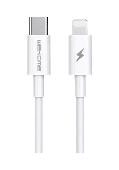 Wekome Type-C To Apple iPhone Uyumlu Pd 20W Hızlı Şarj Kablosu 1.2M (212354649)-Beyaz