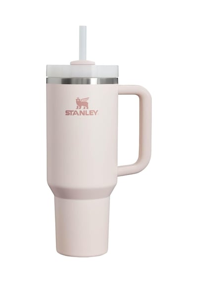 Stanley Quencher Pipetli Termos Bardak, Pembe Kuvars Rose Quartz , 0.89 Litre Çok Renkli