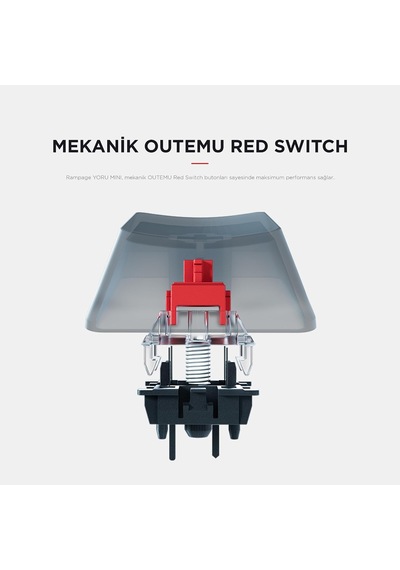 Rampage Yoru Mini Type-c Bağlantı Rgb Mekanik Gaming Oyuncu Klavyesi Red Switch Q Tr Hot Swap Diğer