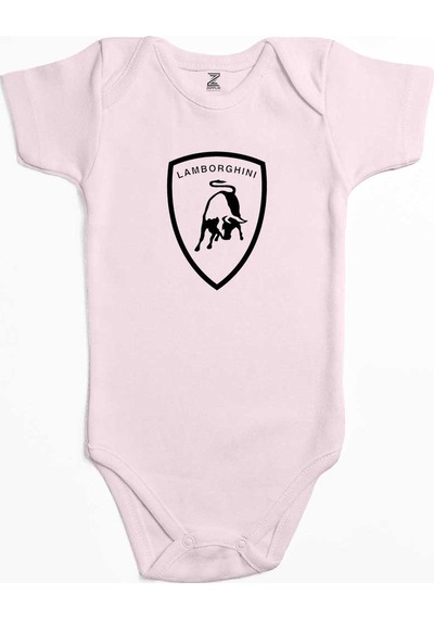 Zepplin Giyim Lamborghini Logo Black Pembe Bebek Body Zıbın