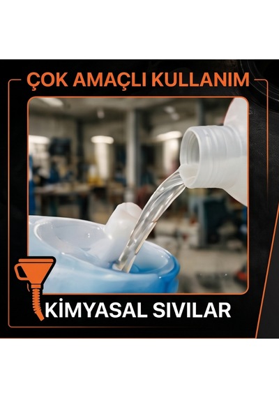 2.2 Litre Paslanmaz Çelik Süzgeçli Ve Spiralli Oto Yağ Hunisi Esnek Borulu Araç Bakım Hunisi