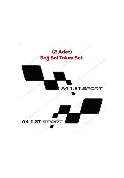 Audi A4 1.8T Sticker Audi A4 Kapı Altı Sticker Audi Oto Sticker