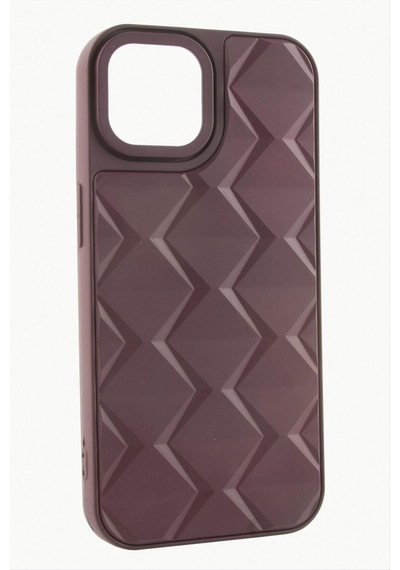Apple iPhone Uyumlu 14 Pro Max Prizma Desenli Lüx Liza Kılıf Bordo