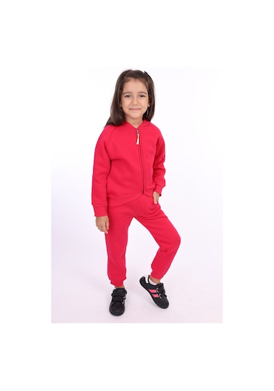 Toontoy Kids Kız Çocuk 2'li Takım Nakış Baskılı Bebe Yaka Fermuarlı Sweatshirt & Beli Lastikli Bol Paça Eşofman Altı - 3 İplik Şardonlu Fuşya Toontoy Kids Kız Çocuk 2'li Takım Nakış Baskılı Bebe Yaka Fermuarlı Sweatshirt & Beli Lastikli Bol Paça Eşofman Altı - 3 İplik Şardonlu Fuşya