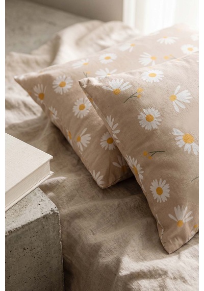 Vizon Papatya Pamuklu 2'li Yastık Kılıfı 50x70 Cm Çok Renkli