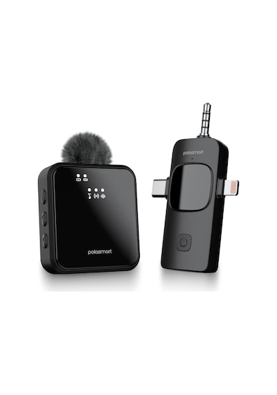 Polosmart Pbs159 Kablosuz Yaka Mikrofonu Siyah