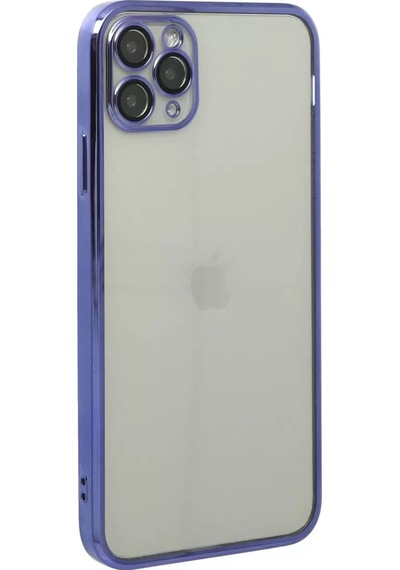 Newface Apple İphone 11 Pro Max Kılıf Razer Lensli Silikon - Mor