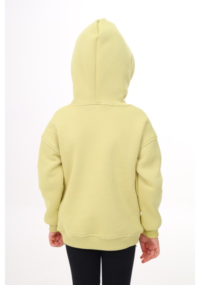 Toontoy Kız Çocuk Oversize Kapüşonlu Düşük Omuz Baskılı Sweatshirt - 3 İplik Şardonlu Açık Yeşil Toontoy Kız Çocuk Oversize Kapüşonlu Düşük Omuz Baskılı Sweatshirt - 3 İplik Şardonlu Açık Yeşil