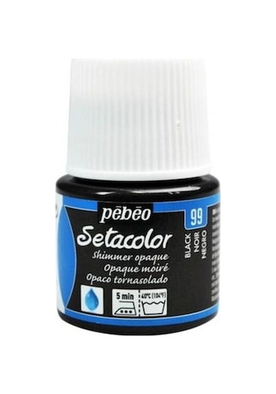 Pebeo Setacolor Shimmer Pırıltılı Opak Kumaş Boyası 99 Black