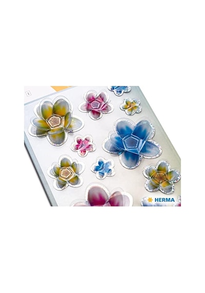 H Magic Etiket 3d Yaz Çiçekleri Çok Renkli