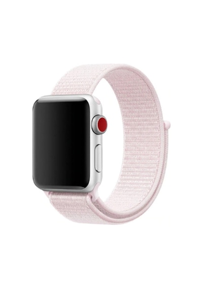 Watch 3 Series 38mm Kordon Spor Loop Silikon Hasır Örgü Light Pink Kordon Kayış Uyumlu