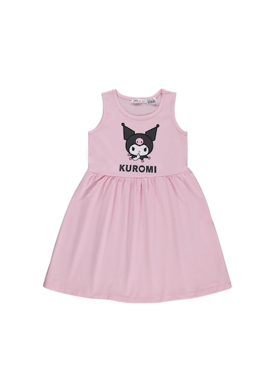 Kuromi 6-9 Yaş Elbise - Pembe