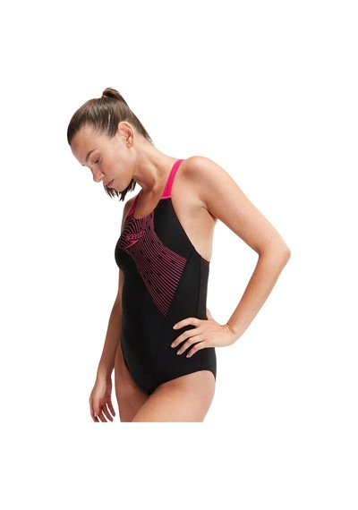 Speedo Medley Logo Kadın Yüzücü Mayosu C-spe813474b2025- Siyah