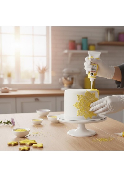 Sarı Glazür 100 Gr Pasta Ve Kurabiye Dekor Glaze Kaplama