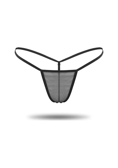 E-bulurum Siyah Tül String Tanga Tm1114