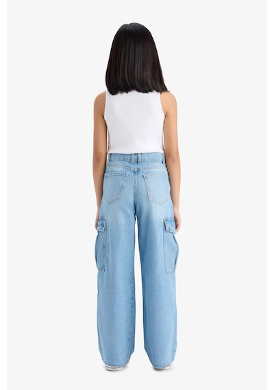 Defacto Kız Çocuk Wide Leg Kargo Geniş Paça Jean Pantolon E5878a825aunm39 Mavi Defacto Kız Çocuk Wide Leg Kargo Geniş Paça Jean Pantolon E5878a825aunm39 Mavi