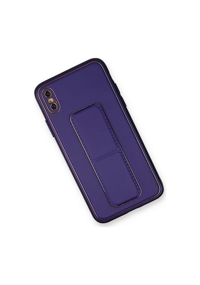 Lvsqvr Newface Apple Uyumlu iPhone Xs Max Kılıf Coco Deri Standlı Kapak - Mor