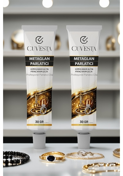 Cuvesta Metaglan Parlatıcı 2'li Gümüş/bakır/altın/krom/çelik/pirinç/nikel Parlatma Cilası 2'li Set