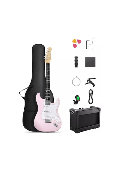 Donner Dst-80 St Elektro Gitar Seti Pembe