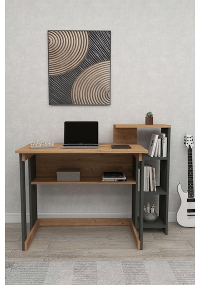 Lotus 5 Raflı Çalışma Masası Laptop Bilgisayar Masası Ofis Ders Yemek Çocuk Masası Çam-antrasit Çam - Antrasit Lotus 5 Raflı Çalışma Masası Laptop Bilgisayar Masası Ofis Ders Yemek Çocuk Masası Çam-antrasit Çam - Antrasit