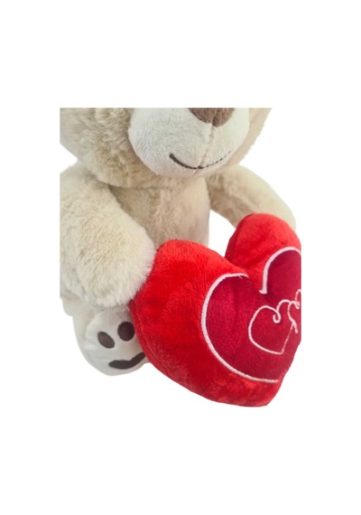 Sevimli Kalpli Ayıcık 30 Cm Uyku Arkadaşı Bej