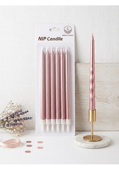 Top Candle Pasta Mumu 6 Adet Doğum Günü Ve Parti Kutlama Seti No:8
