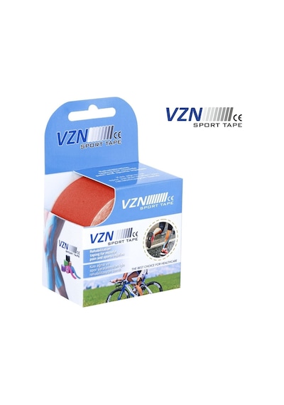 VZN Tape Kinesiology Vzn  Bandı - Kinesio Bant - Sporcu Bandı -  Bandı Kırmızı 5cmx5m