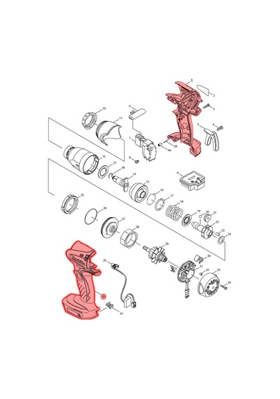 Makita DTW152 Motor Gövde Set Ürün Kodu 187472-7
