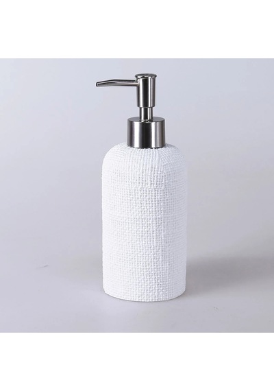 By Selim Natural Beyaz 5 Parça Polyester Banyo Seti Beyaz