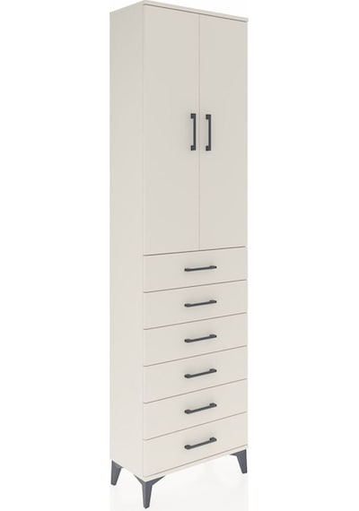 Arges Dolap 3 Raflı 6 Çekmeceli 2 Kapaklı 60x30x221 Aytaşı-ay... Aytaşı