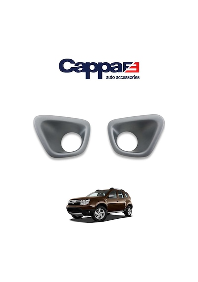 Cappafe Dacia Duster Sis Farı Çerçevesi Mat Gri  2010-2017