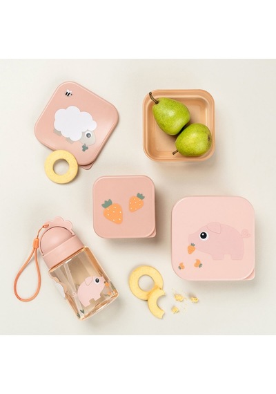 Done By Deer - Tiny Farm - 3'lü Saklama Kabı - Pembe