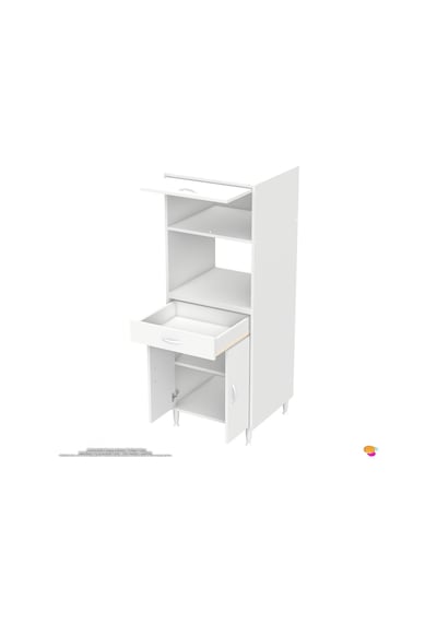 Modilayn Oslo 60x162,4x56 Cm, 1 Çekmece, 2 Kapaklı. Ekmeklik / Fırın / Mikrodalga Dolabı. Beyaz Modilayn Oslo 60x162,4x56 Cm, 1 Çekmece, 2 Kapaklı. Ekmeklik / Fırın / Mikrodalga Dolabı. Beyaz