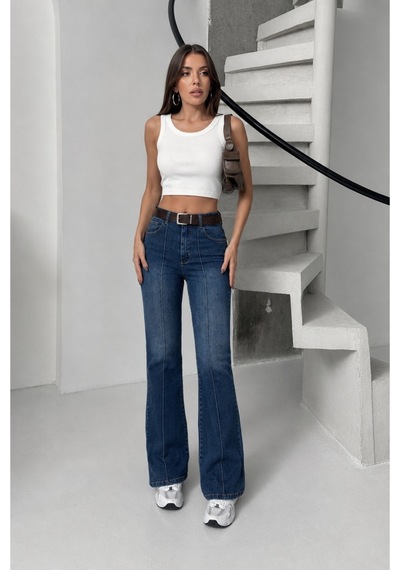 Bluemarlin Tint İşlemli Kemerli Bacak Çımalı Yüksek Bel İspanyol Paça Denim Pantolon Tint İşlemli Bluemarlin Tint İşlemli Kemerli Bacak Çımalı Yüksek Bel İspanyol Paça Denim Pantolon Tint İşlemli