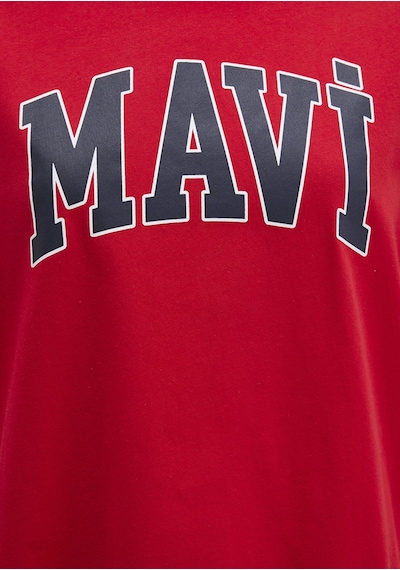 Mavi - Mavi Logo Baskılı Kırmızı Tişört 1600843-82054 One Sıze Çok Renkli