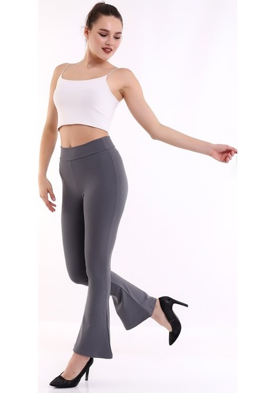 Self Clothing Kadın Koyu Gri Yüksek Bel Fitilli Dayanıklı Örme Kumaş ToparlayıcGri