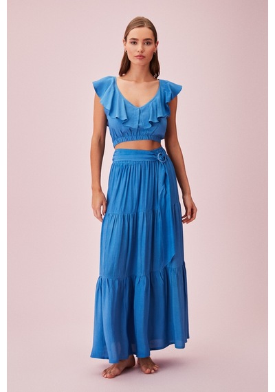Suwen Shakira Crop Top Sba245201289 Mavi