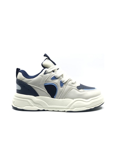 Cool Jacop Bağcık Görünümlü Cırt Cırtlı Sneaker Ortopedik Çocuk Spor Ayakkabı Lacivert