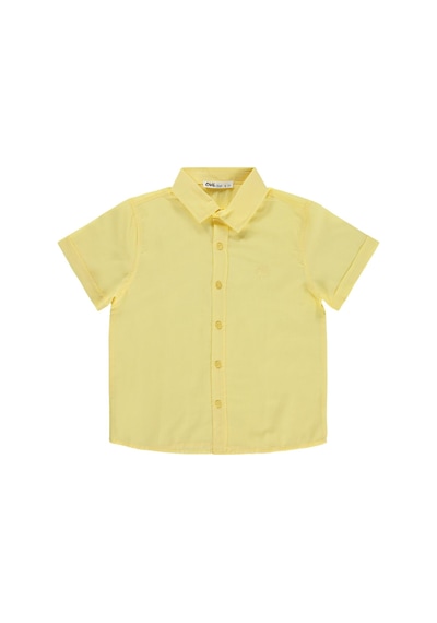Civil Boys Basic Kısa Kol 6-9 Yaş Gömlek - Sarı Açık Sarı