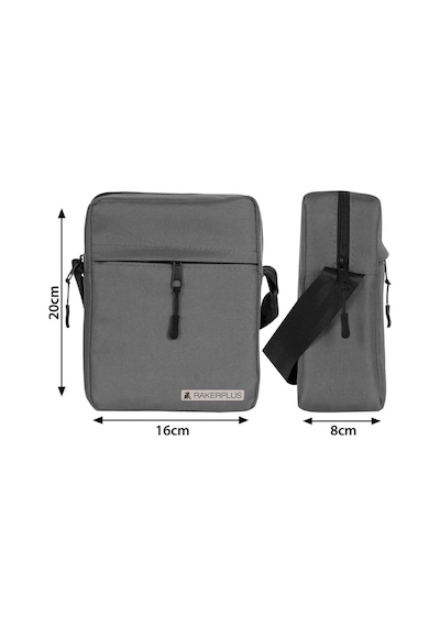 Rakerplus Gri 20x16x8 Cm Unisex Omuz Çantası Gri