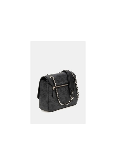 Guess Kadın Siyah Izzy 4g Logolu Mini Çapraz Çanta Antrasit