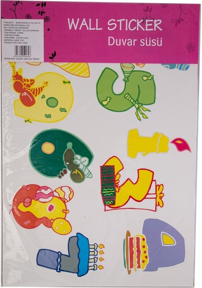 Sıa Duvar Süsü (Sticker) Renkli Rakamlı Pvc