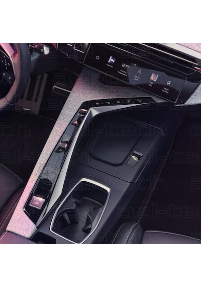 Peugeot 3008 Uyumlu Vites Etrafı Piano Black Tpu Koruyucu 2 Li Set 2025